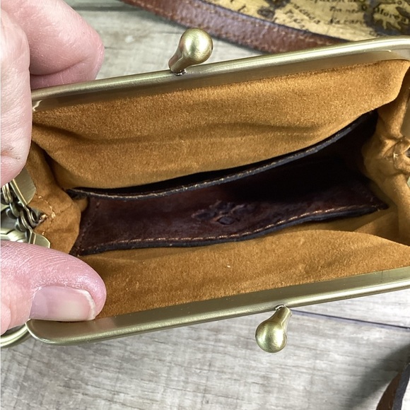 Patricia Nash Brinlee Saddle European  Map Crossbody Bag+ MATCHING COIN PURSE - Picture 12 of 12